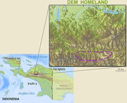 Map of Dem in Indonesia