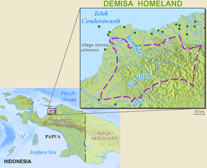 Map of Demisa in Indonesia