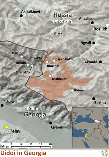 Map of Didoi in Georgia