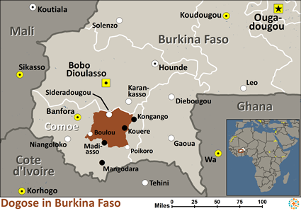 Map of Dogose in Burkina Faso