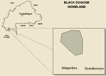Map of Dogoso in Burkina Faso