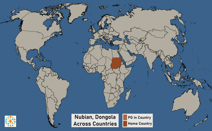 Map of Nubian, Dongola in Sudan