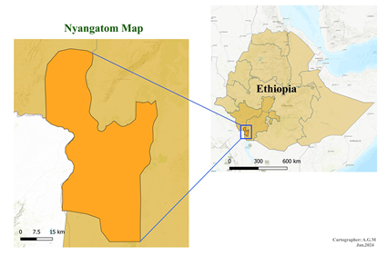 Map of Nyangatom in Ethiopia