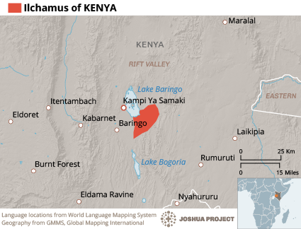 Map of Ilchamus in Kenya