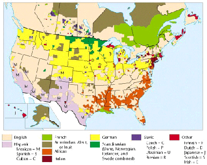 Map of French-Canadian in Canada