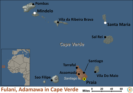 Map of Fulani, Adamawa in Cape Verde