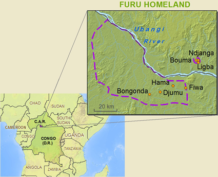 Map of Furu in Central African Republic