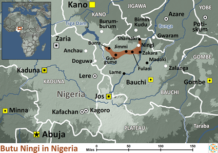 Map of Butawa in Nigeria