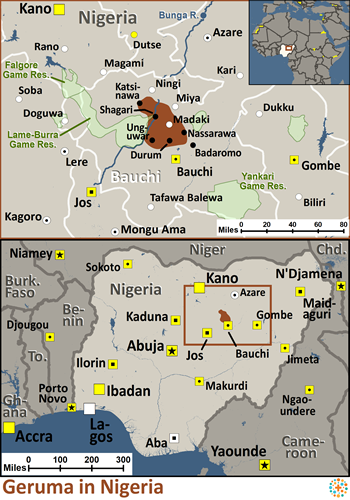 Map of Geruma in Nigeria