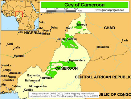 Map of Fulbe-Gey in Cameroon