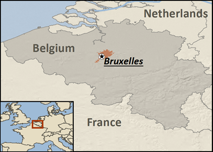 Map of Albanian in Belgium