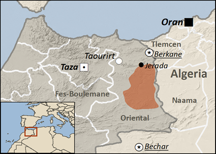 Map of Bedouin, Gil in Morocco