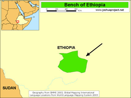 Map of Bench in Ethiopia