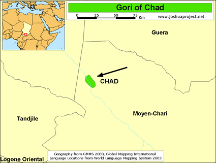 Map of Gori in Chad