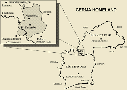 Map of Gouin in Burkina Faso