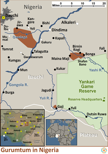 Map of Gurumtum in Nigeria