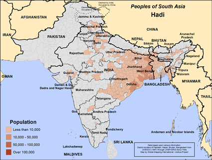 Map of Hadi in India