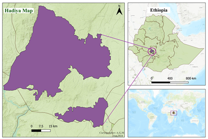 Map of Hadiyya in Ethiopia