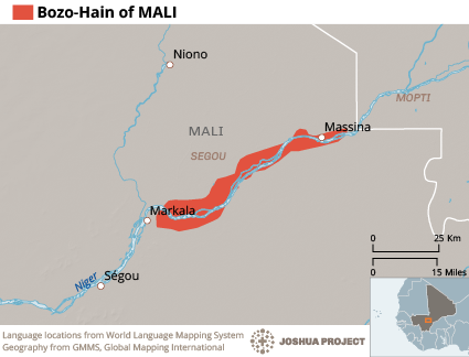 Map of Bozo, Kelenga in Mali