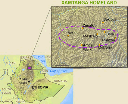 Map of Ximre in Ethiopia