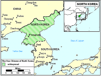 Han Chinese, Mandarin in Korea, North