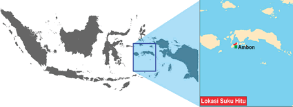 Map of Hitu in Indonesia