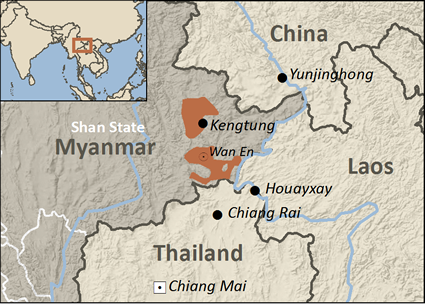 Map of Khun in Myanmar (Burma)
