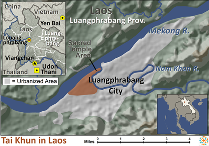 Map of Khun in Laos