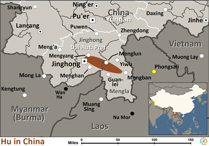 Map of Hu in China