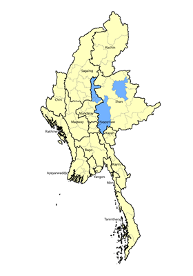 Map of Hui in Myanmar (Burma)