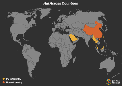 Map of Hui, Dungan in Singapore