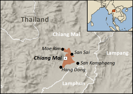 Map of Hui in Thailand