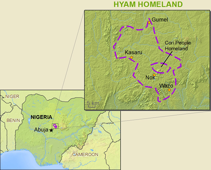 Map of Ham in Nigeria