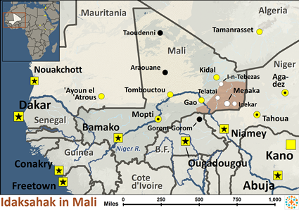 Map of Idaksahak in Mali