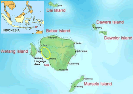 Map of Imroing in Indonesia