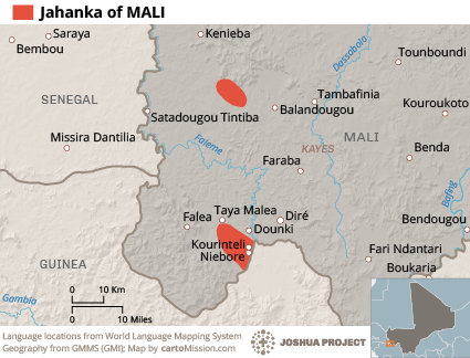Map of Jahanka in Mali