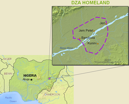 Map of Janjo in Nigeria