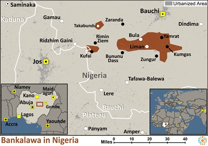Map of Bankalawa in Nigeria