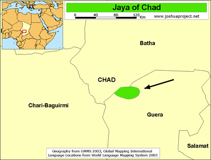 Map of Jaya in Chad