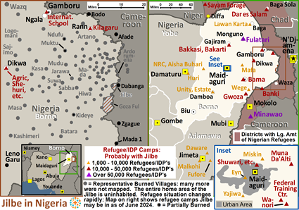 Map of Jilbe in Nigeria