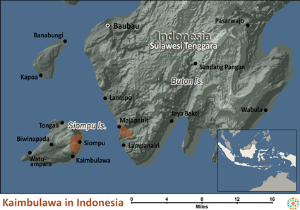 Map of Kaimbulawa in Indonesia