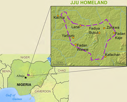 Map of Bajju, Kaje in Nigeria
