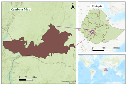 Map of Kambata in Ethiopia