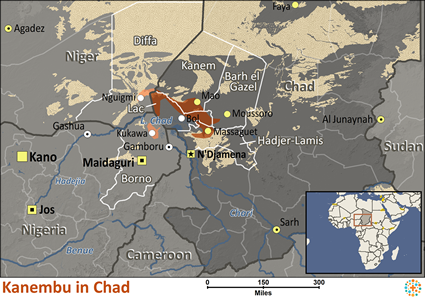 Map of Kanembu in Chad