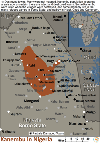 Map of Kanembu in Nigeria