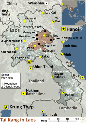 Map of Tai Khang in Laos