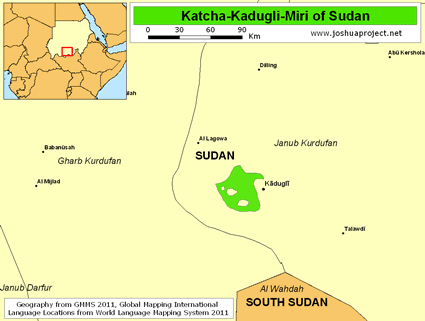 Map of Katcha-Kadugli in Sudan