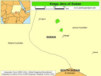 Map of Keiga Jirru in Sudan