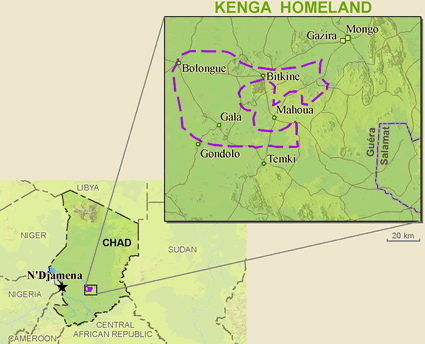 Map of Kenga in Chad
