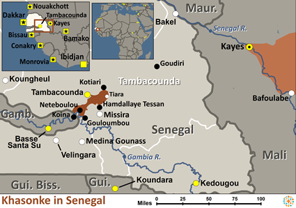 Map of Khasonke in Senegal